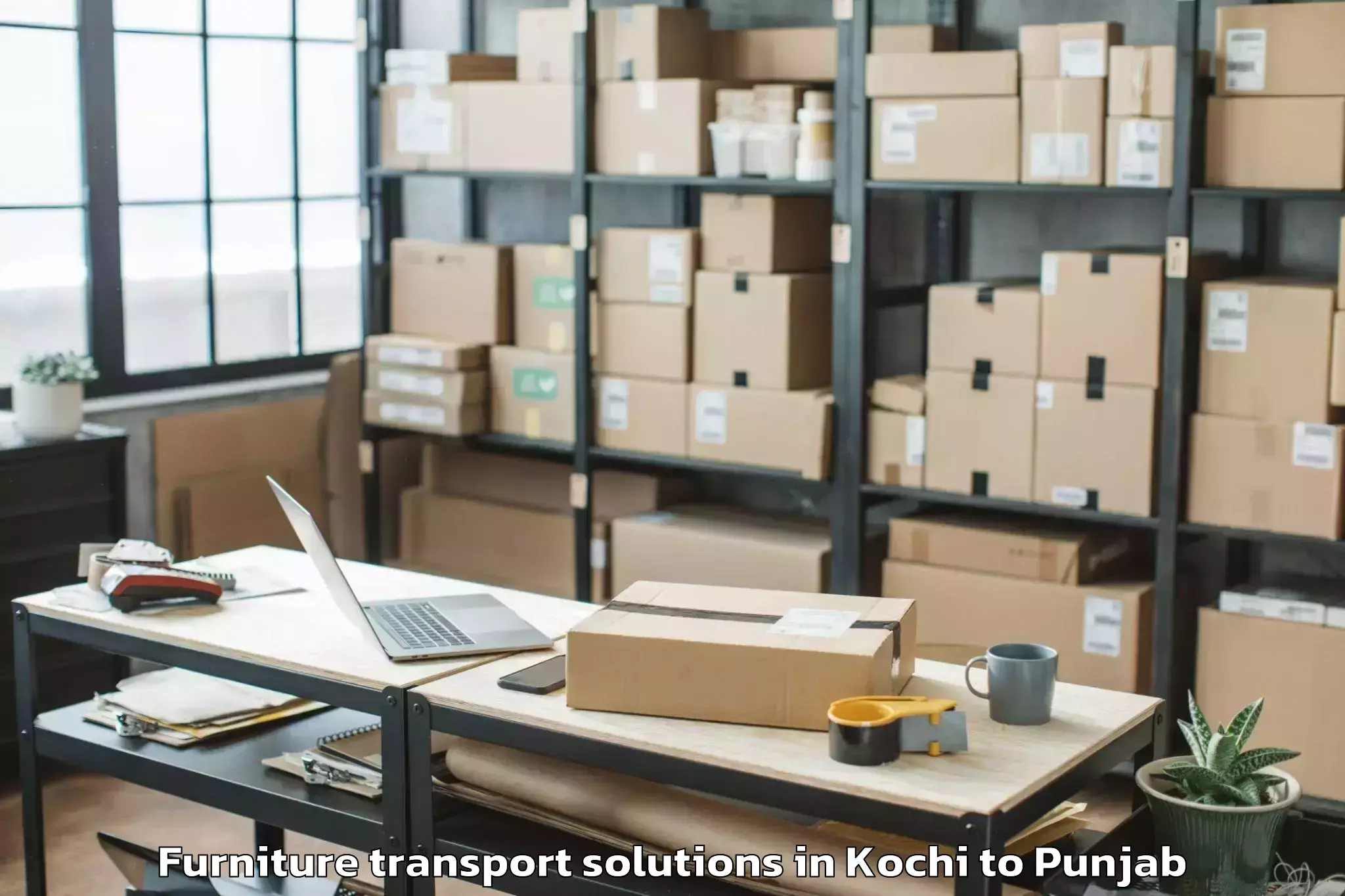 Comprehensive Kochi to Badhni Kalan Furniture Transport Solutions